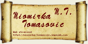 Miomirka Tomasović vizit kartica
